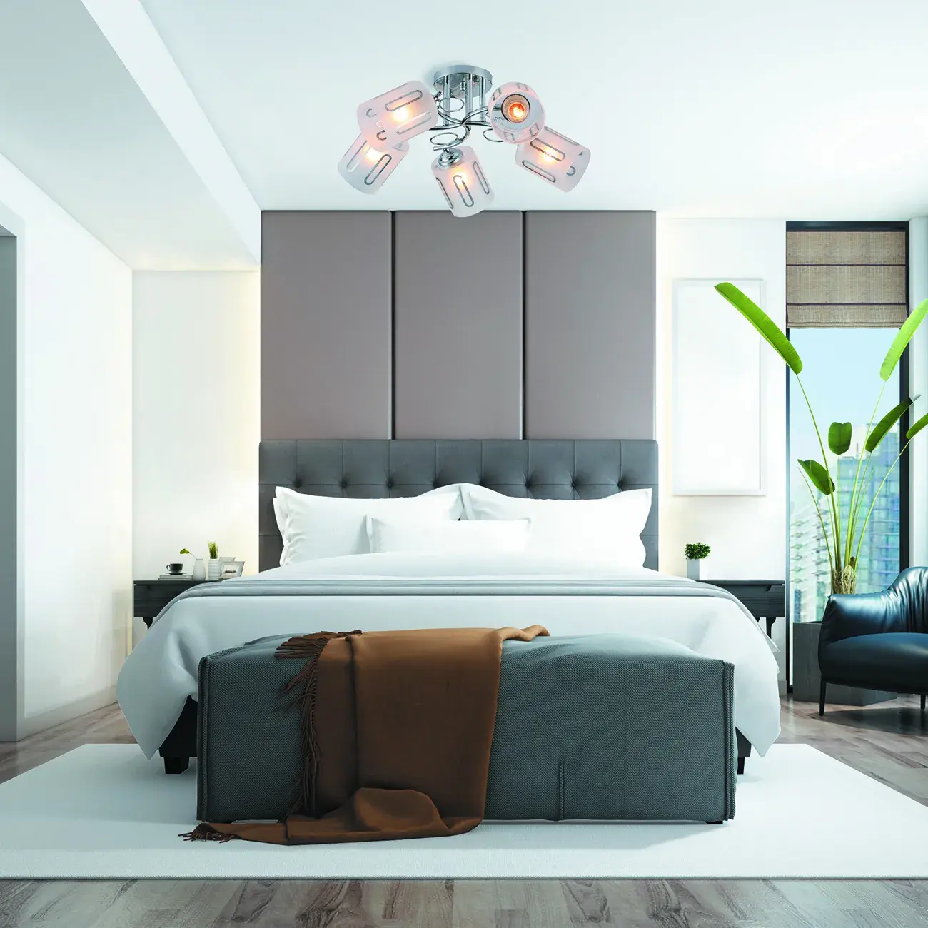 Люстра Escada 1120/5PL CALLUNA — хром, ракурс 4