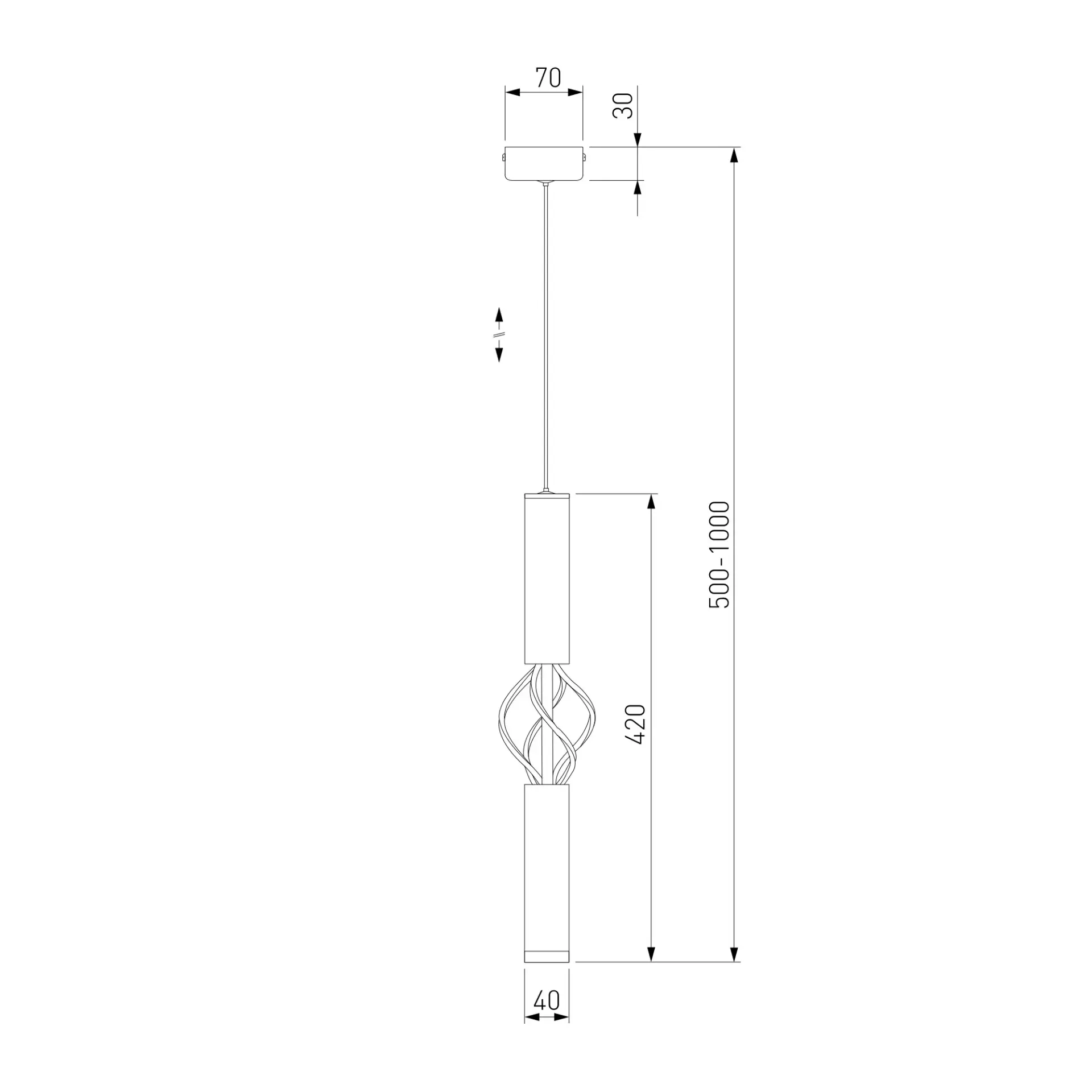 Светильник Eurosvet 50191/1 LED черный/золото LANCE