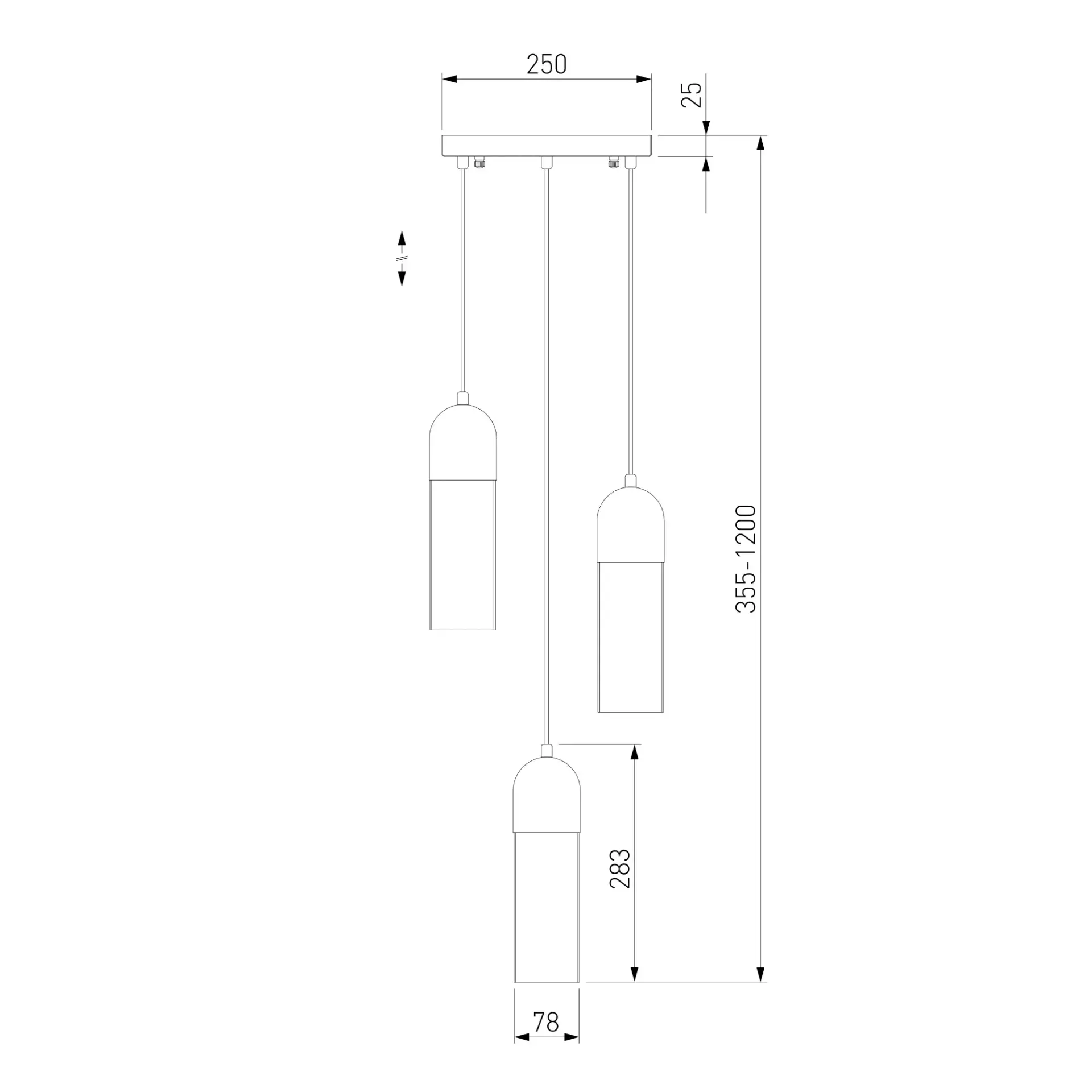 Светильник Eurosvet 50180/3 янтарный AIRON — черный