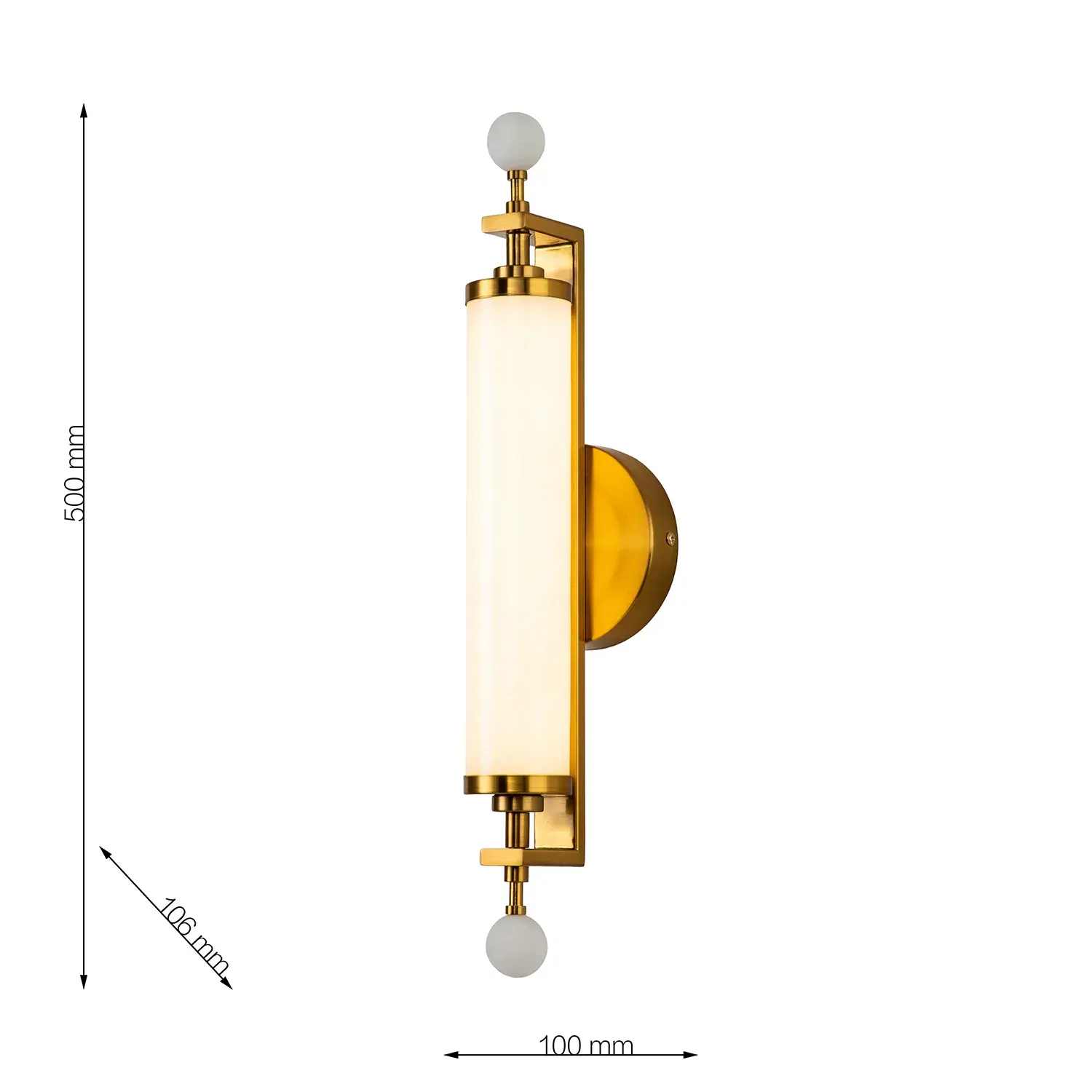 Бра Favourite 3011-2W PLUNGER — латунь, ракурс 3