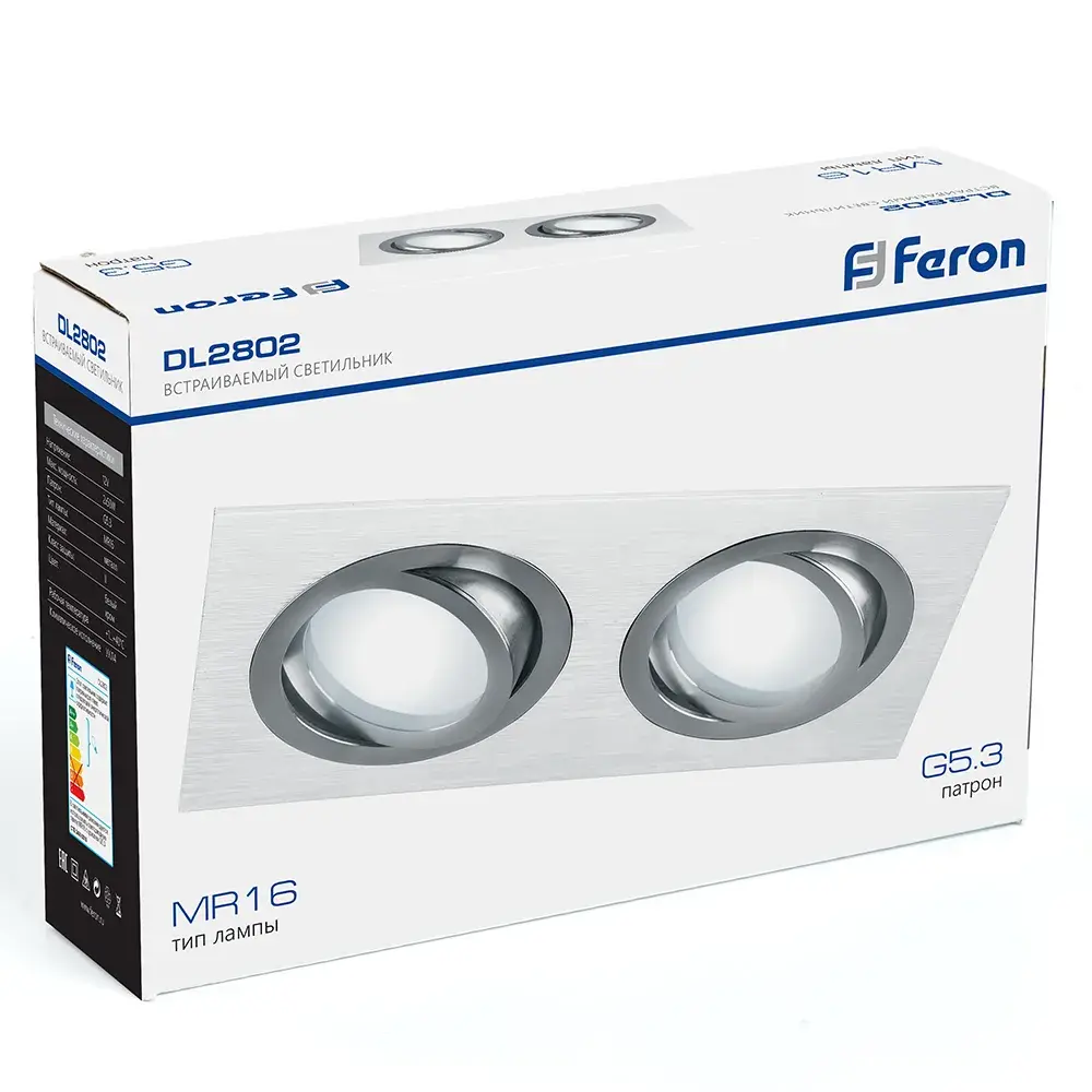 Точечный светильник Feron 32640 DL2802 — белый, ракурс 9