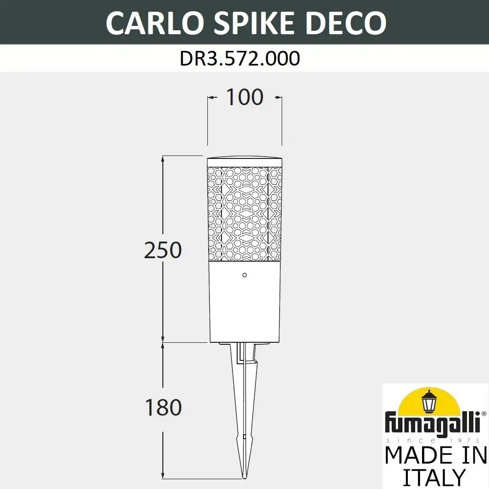 Архитектурная подсветка Fumagalli DR3.572.000.LXU1L CARLO DECO — серый, ракурс 2