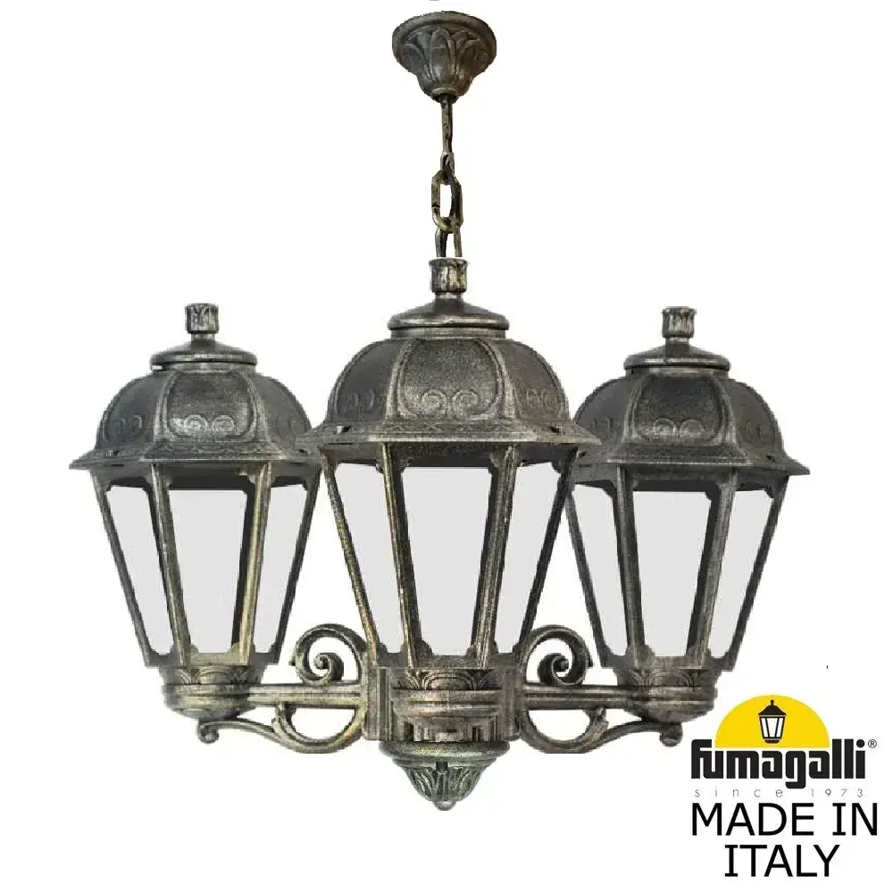 Подвесной уличный светильник Fumagalli K22.120.S30.BXE27 SABA — бронза