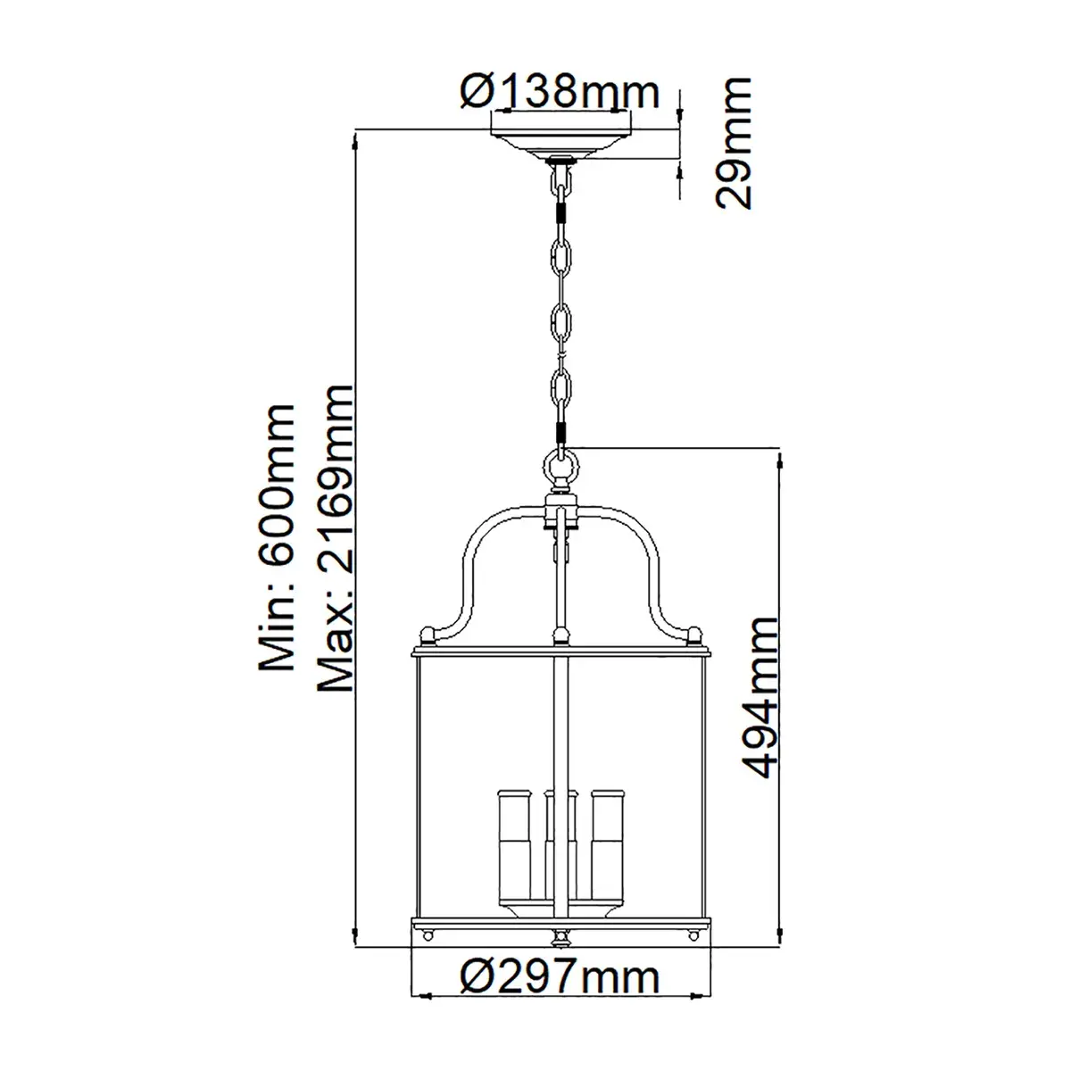 Люстра Hinkley HK-GENTRY-P-M-PN — хром