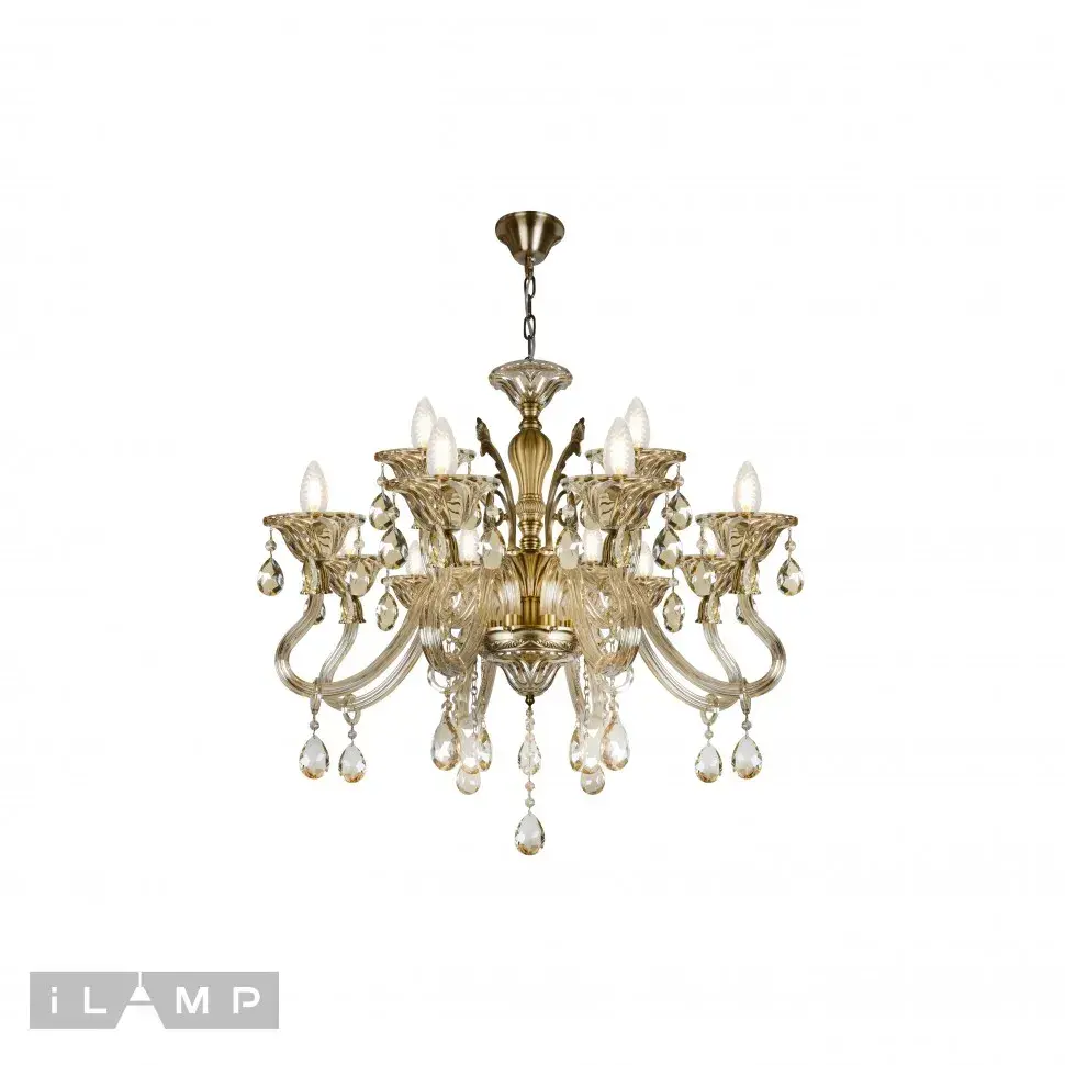 Люстра iLamp 61082-8+4 BR ASIA — бронза
