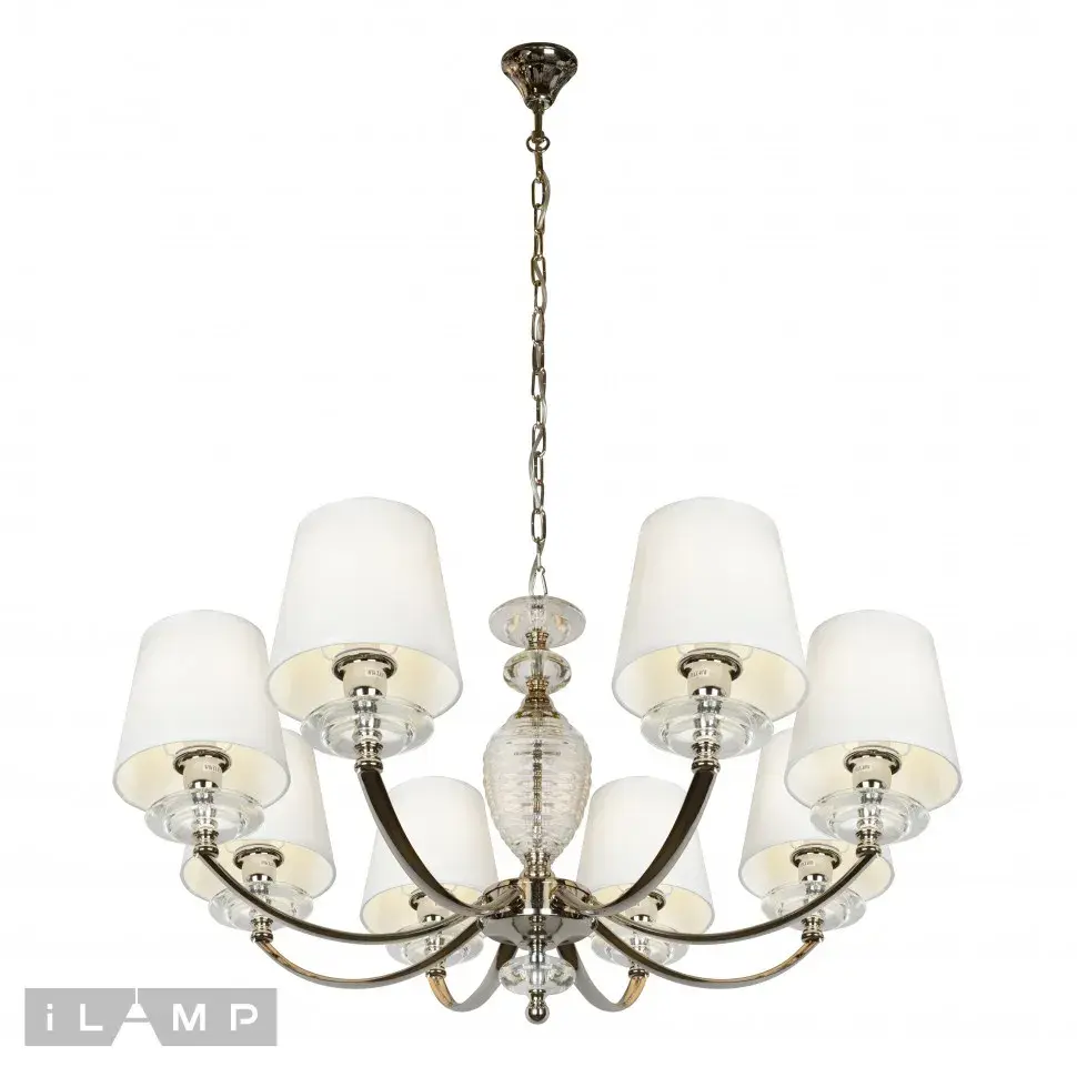 Люстра iLamp P9397-8 Nic HILARIOUS — никель, ракурс 2