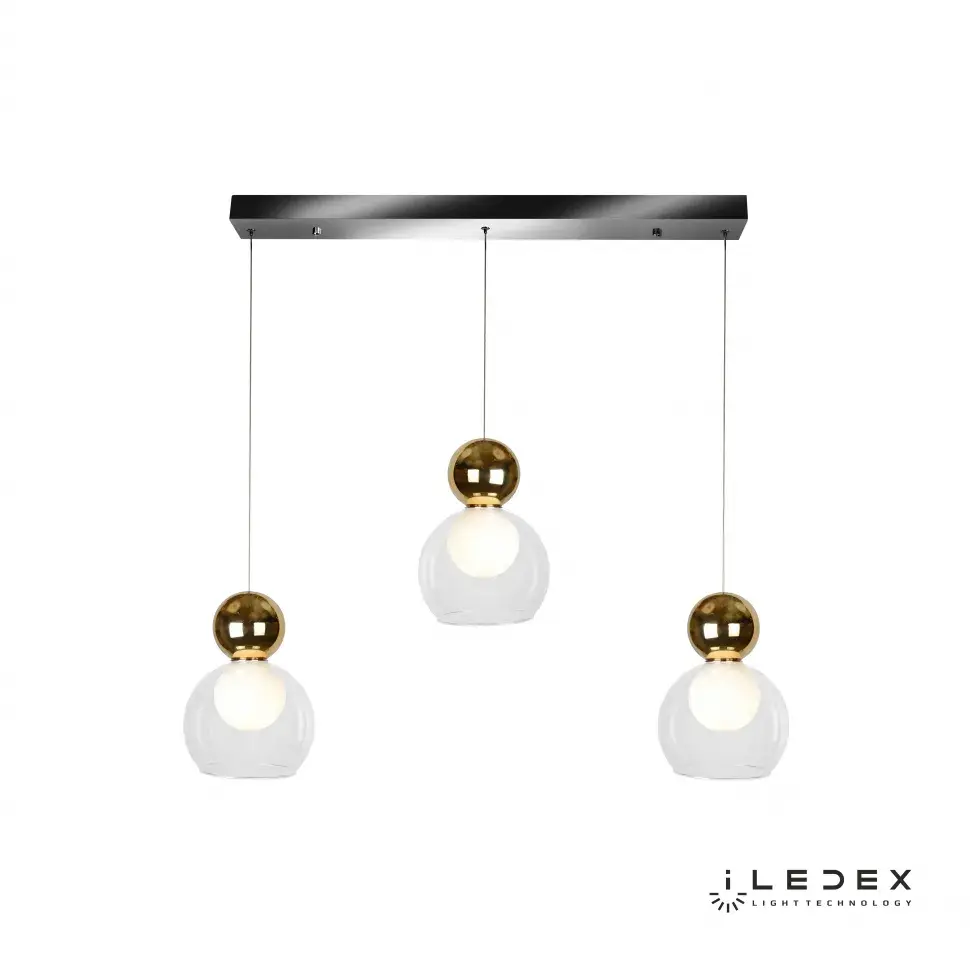 Светильник iLedex C4476-3L GL BLOSSOM — золотой, ракурс 2