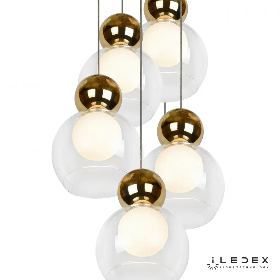Светильник iLedex C4476-5R GL BLOSSOM — золотой, ракурс 3
