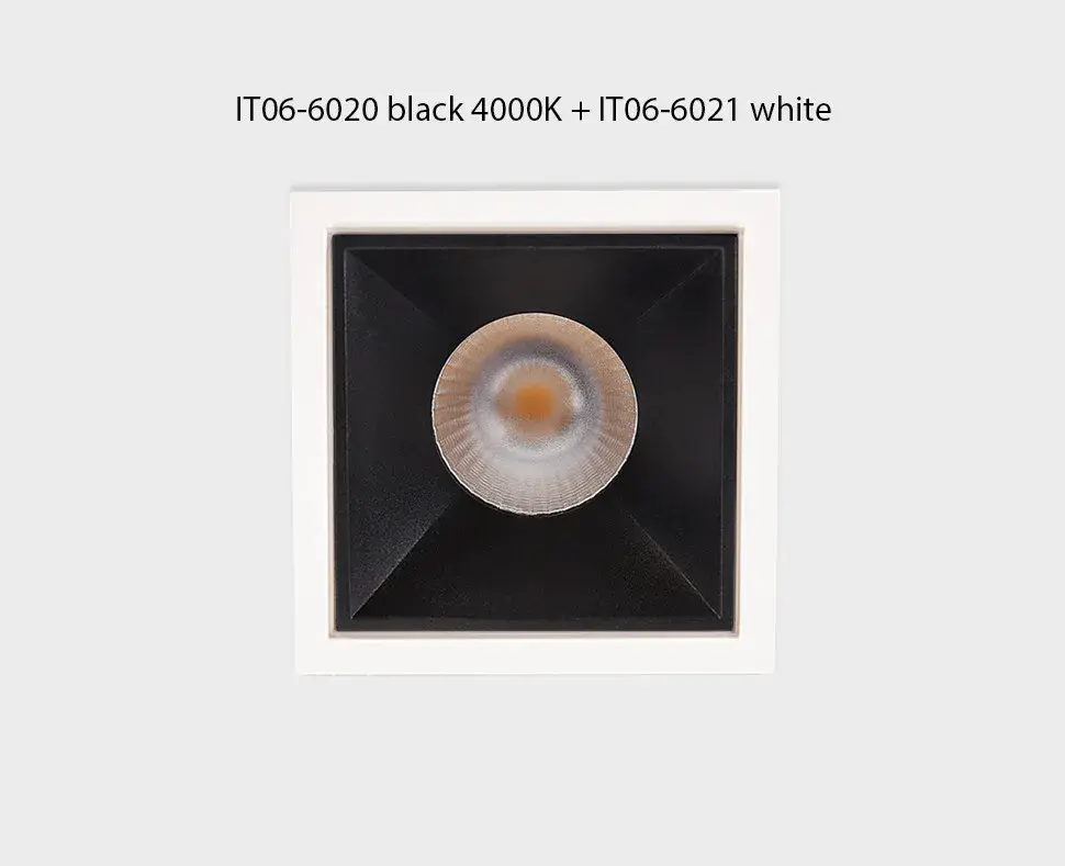 Точечный светильник Italline IT06-6020 black 4000K + IT06-6021 black — черный, ракурс 2