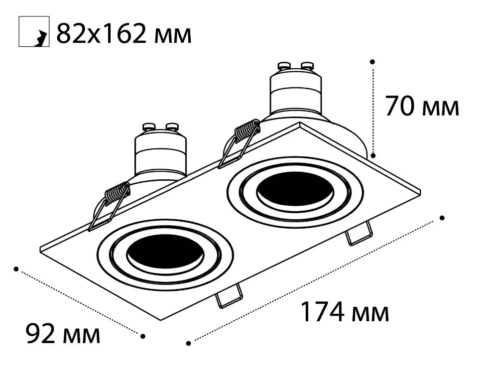 Точечный светильник Italline SAG203-4 white/white — белый