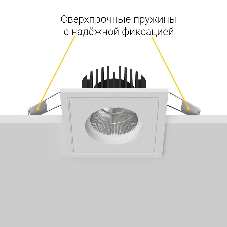 Точечный светильник Ledron BRUTAL SQ1 White TRIAC — белый, ракурс 5