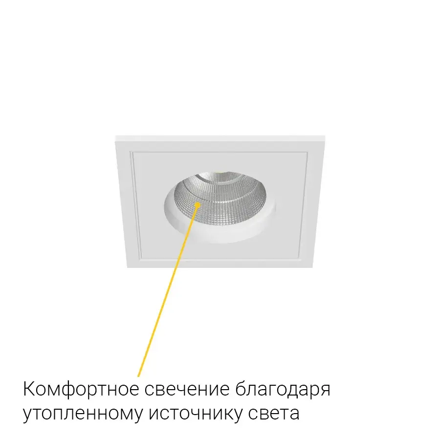 Точечный светильник Ledron BRUTAL SQ1 White TRIAC — белый