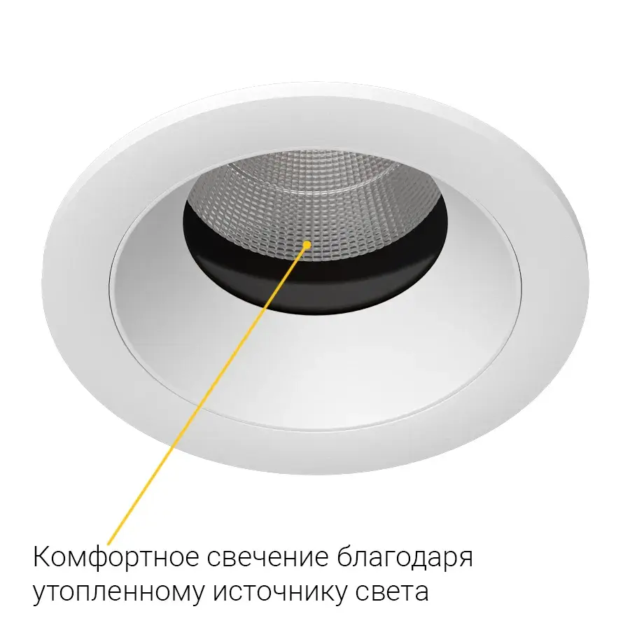 Точечный светильник Ledron FAST TOP MINI White — белый, ракурс 8