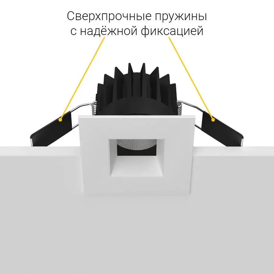 Точечный светильник Ledron FAST TOP SQ MINI White — белый, ракурс 6