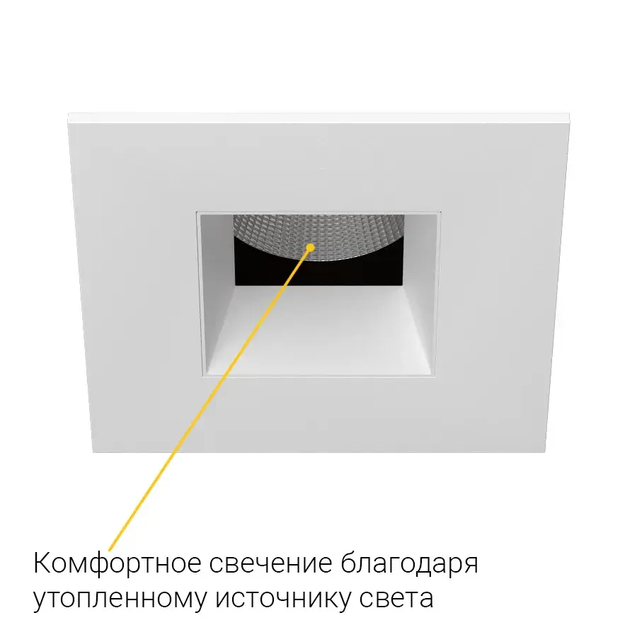 Точечный светильник Ledron FAST TOP SQ MINI White — белый, ракурс 8