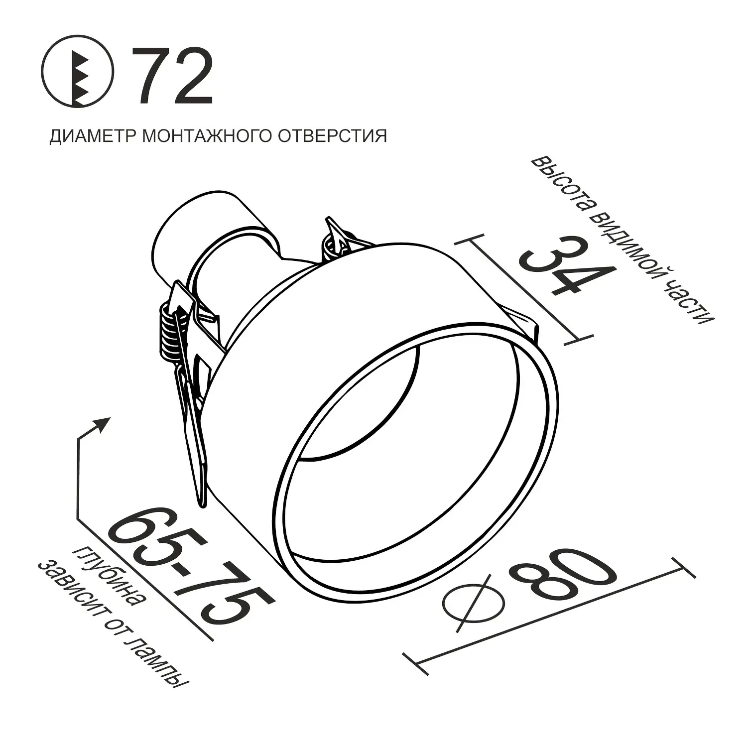 Точечный светильник Ledron KEA GU10 Black — черный