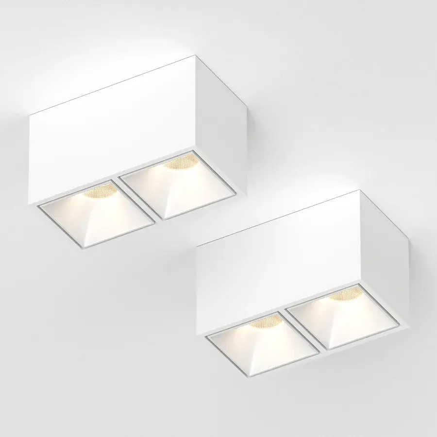 Точечный светильник Ledron KUBING 2 WHITE — белый, ракурс 3