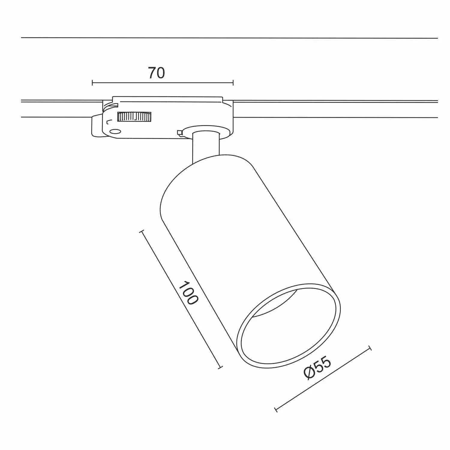 Светильник для однофазного трека Ledron MJ-1185 White — белый