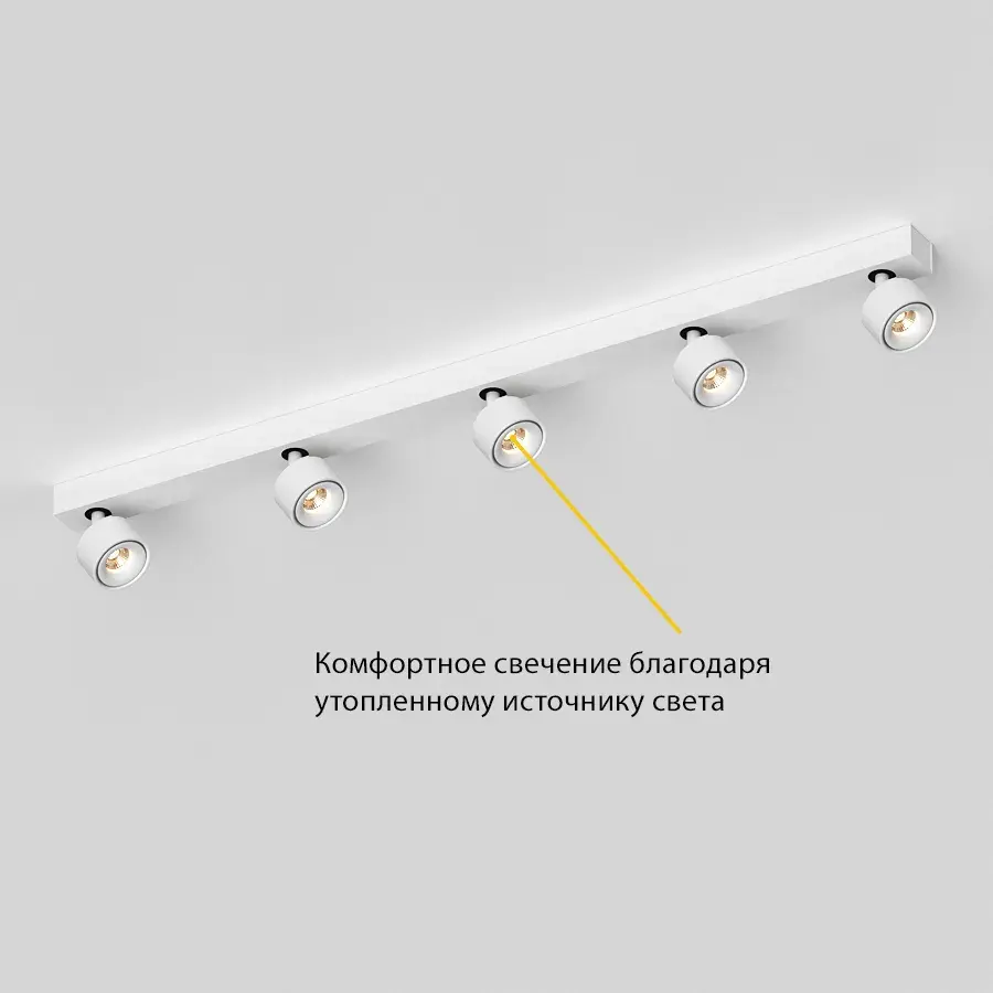 Спот Ledron SAGITONY E5 S75 Dim White — белый, ракурс 4