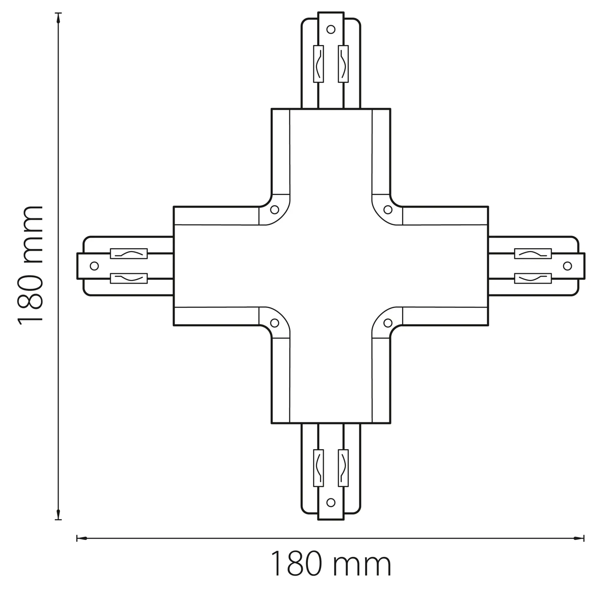 Соединитель для трехфазного трека Lightstar 504147 BARRA — черный