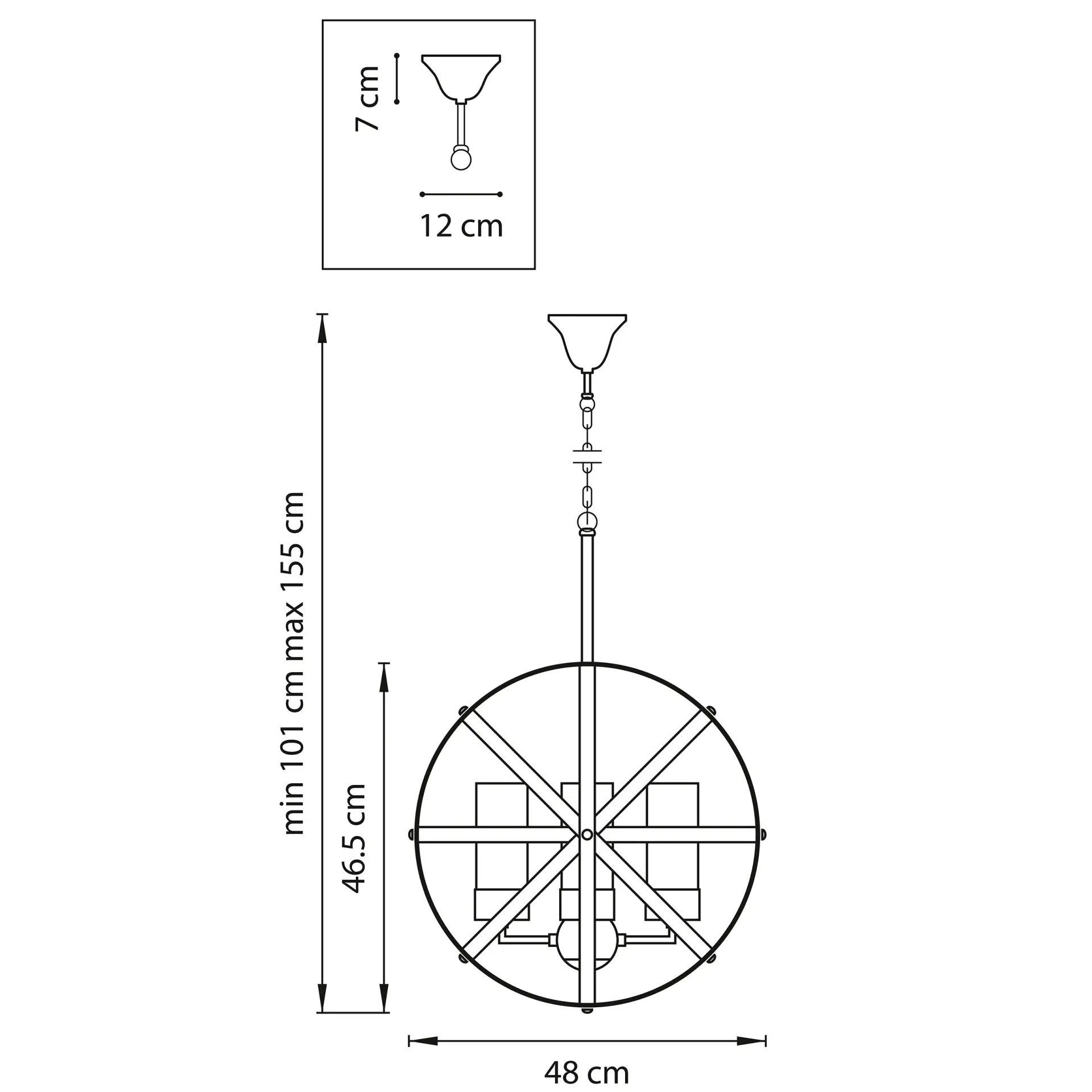 Люстра Lightstar 731147 CERO — черный