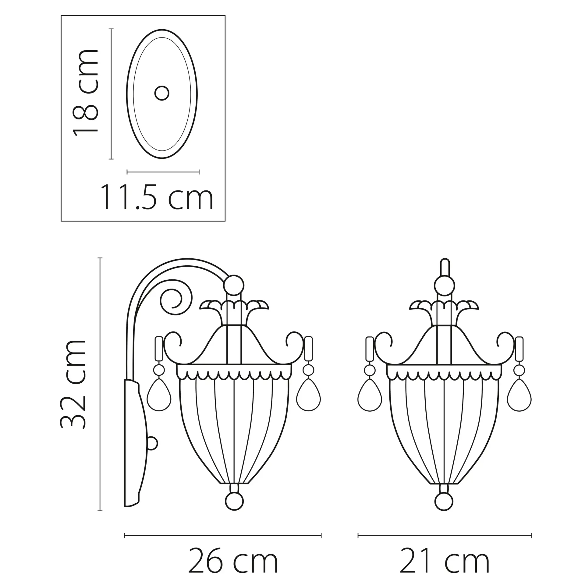 Бра Lightstar 790611 SCHON — бронза