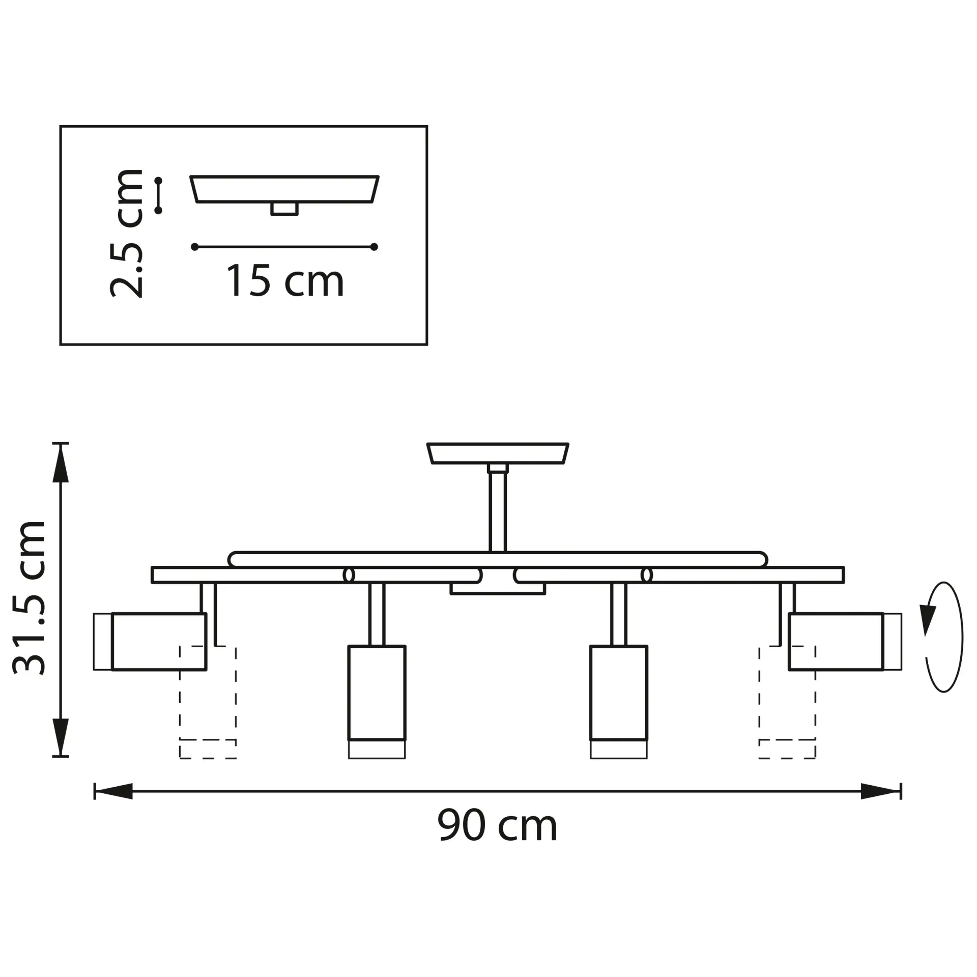 Люстра Lightstar LR71837840 RULLO — черный