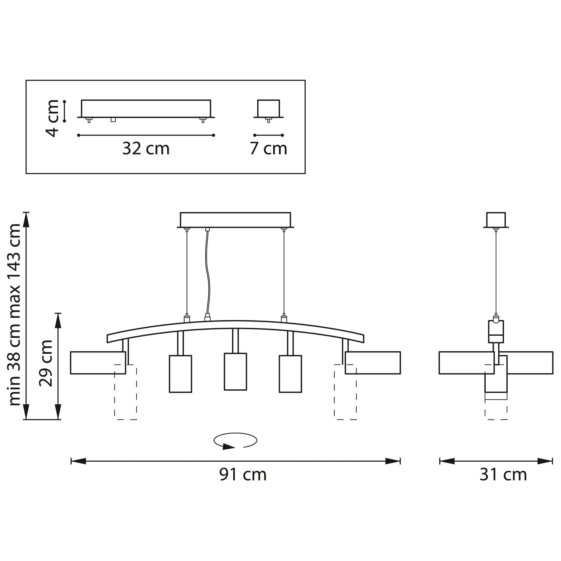 Светильник Lightstar LR735872363 RULLO — черный