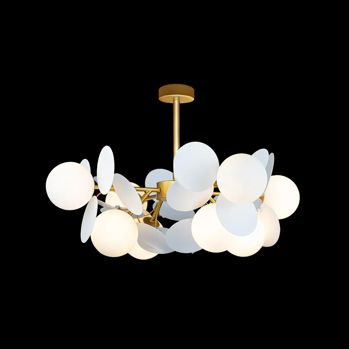 Люстра Loft IT 10008/8 white MATISSE — золотой, ракурс 2