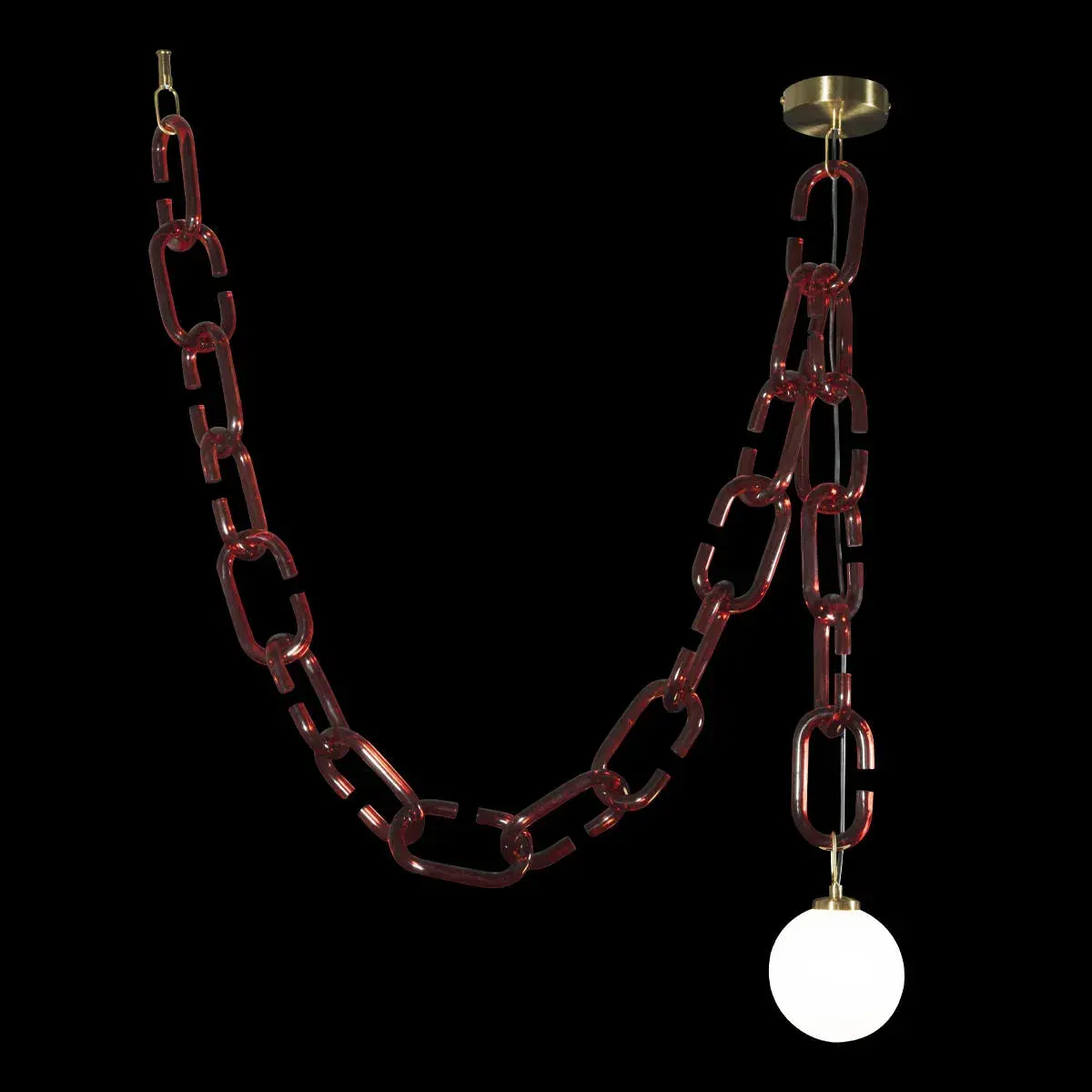 Светильник Loft IT 10128C Red CHAIN — золотой, ракурс 2