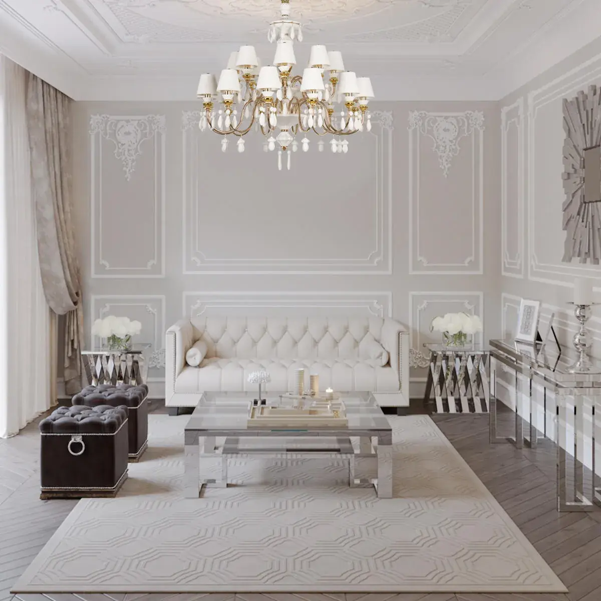 Люстра Loft IT 10203/12+8 White GRACE — золотой, ракурс 6