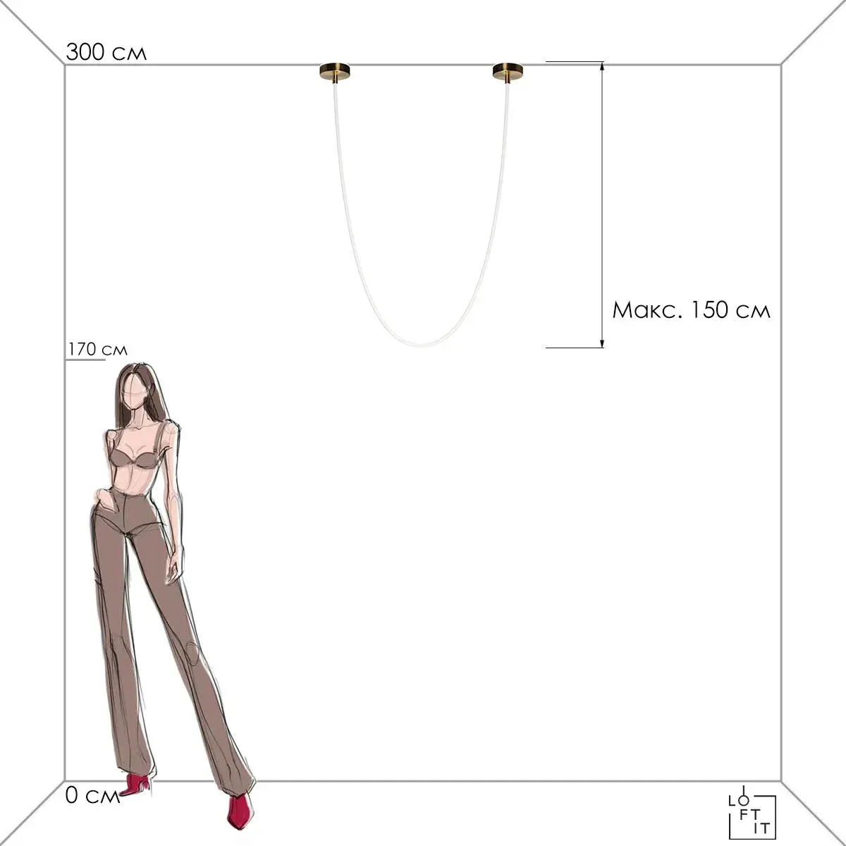 Светильник Loft IT 10230/3000 LORI — золотой