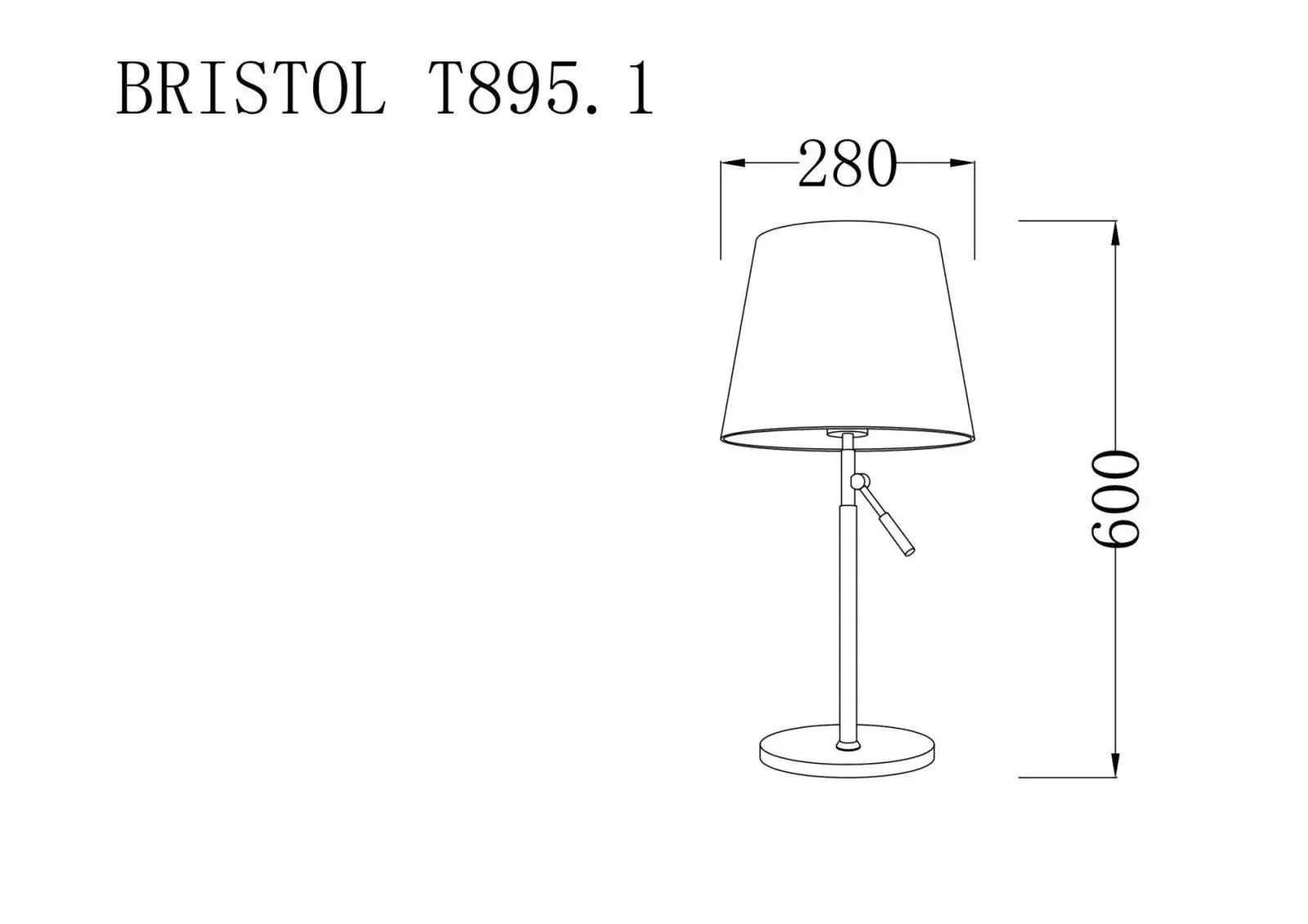 Настольная лампа Lucia Tucci BRISTOL T895.1 — хром