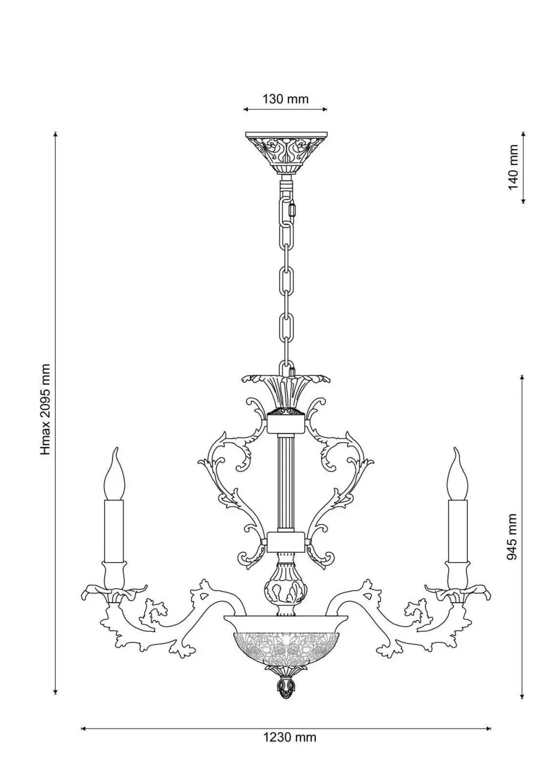 Люстра Lucia Tucci FIRENZE 1780.30.3 antique gold — золотой