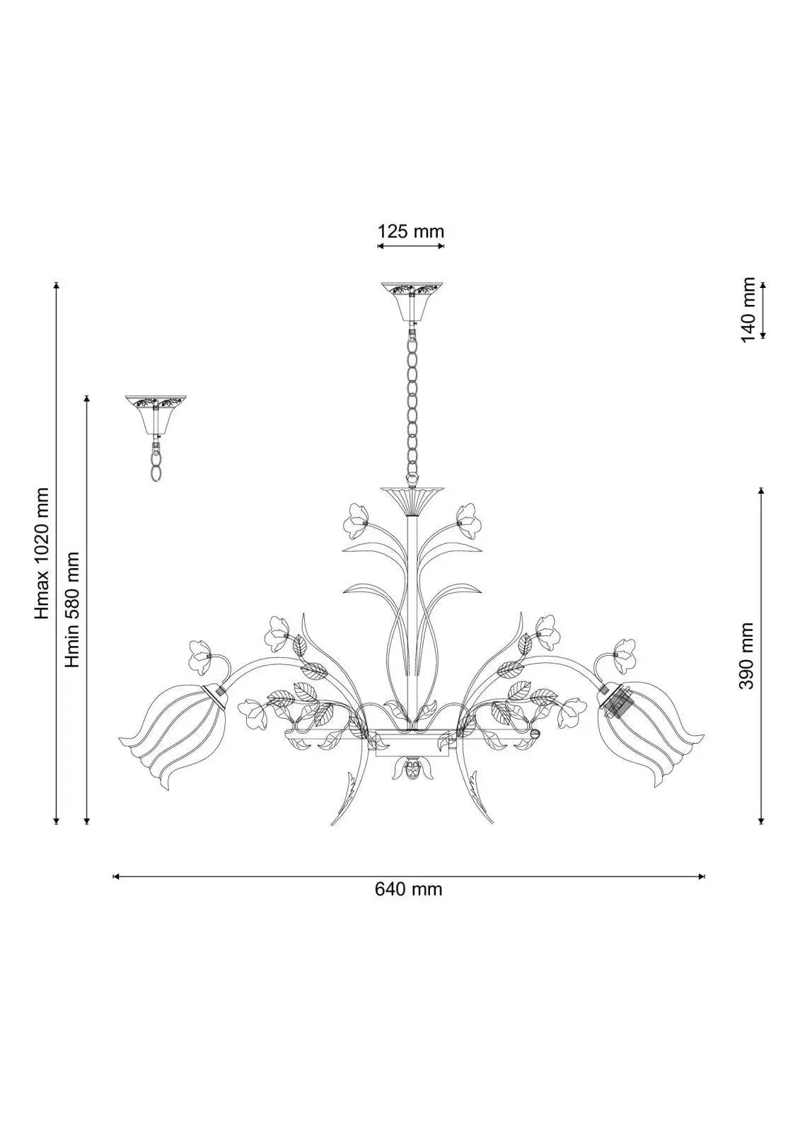 Люстра Lucia Tucci Fiori di rose 106.3 — слоновая кость