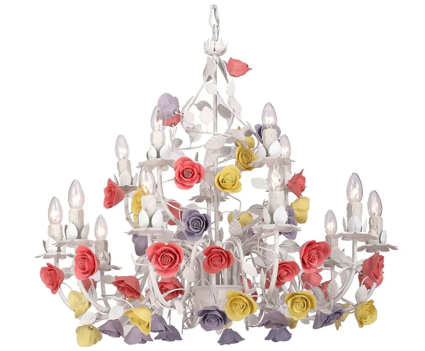 Люстра Lucia Tucci Fiori di rose 185.10.5 — слоновая кость