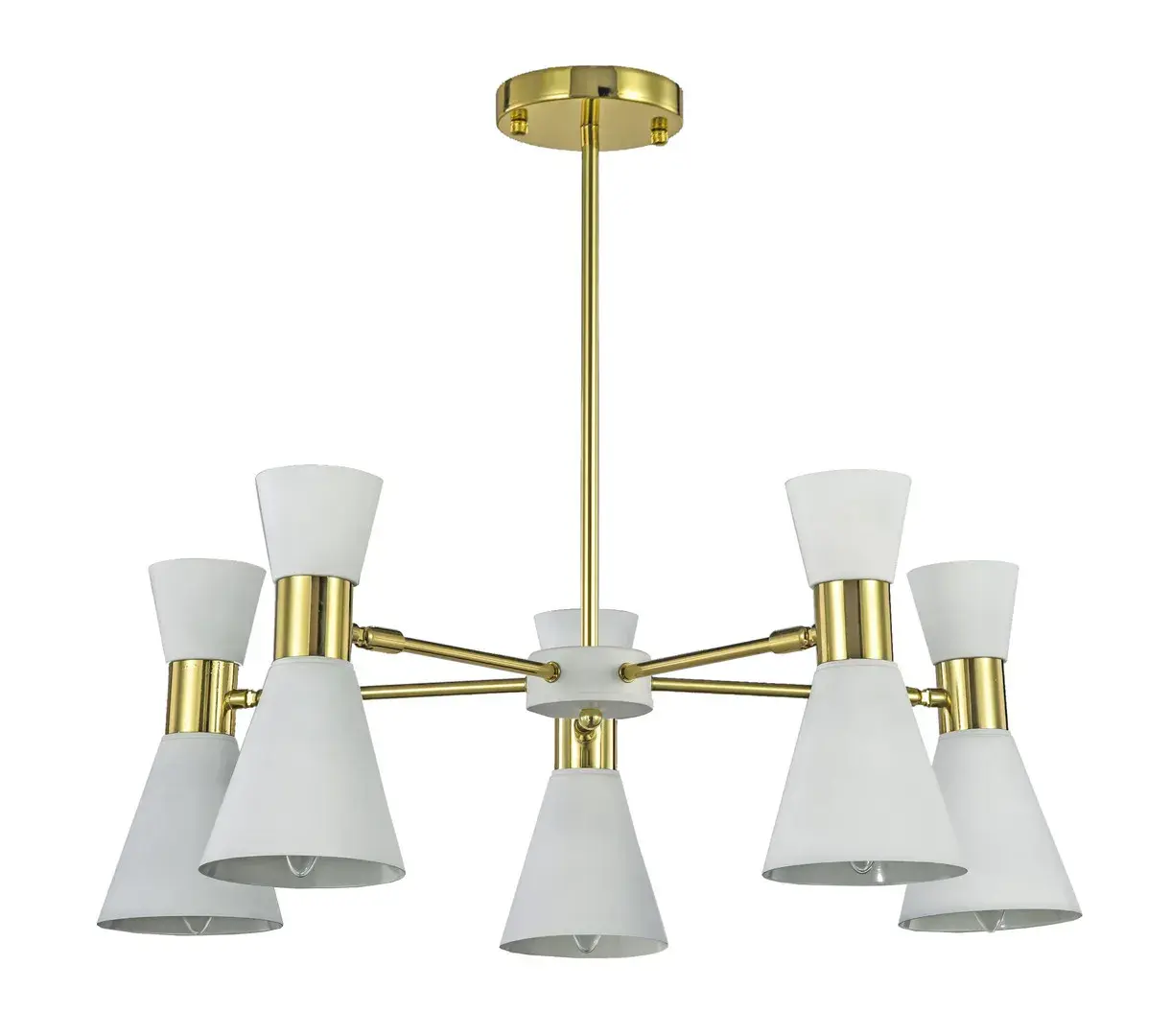 Люстра MAK Interior WTL1068-5GD-WH ELISIUM — золотой