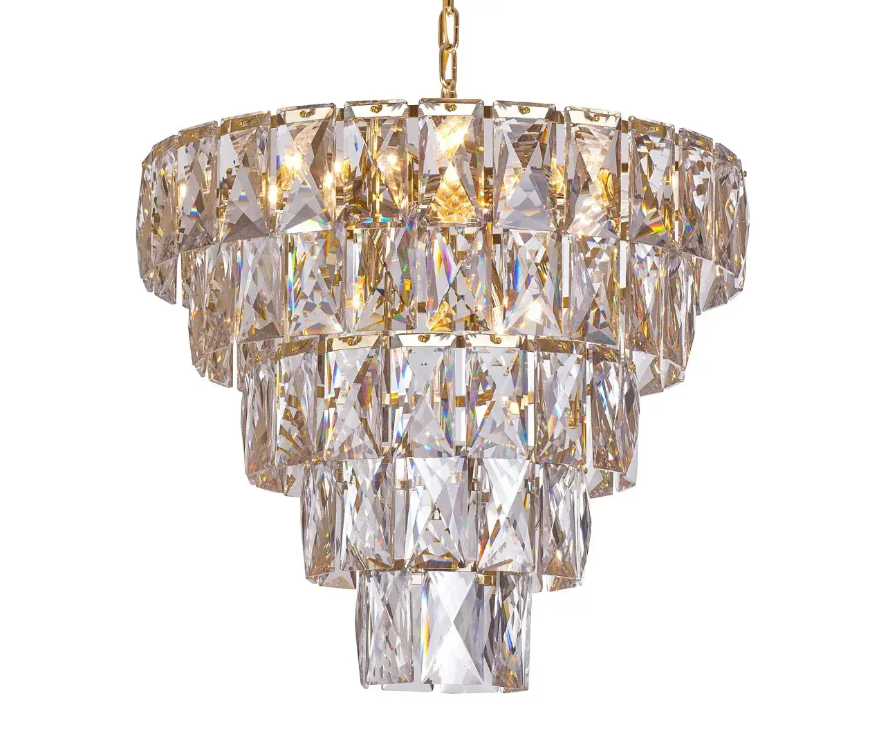 Люстра MAK Interior WTL1094-3 ODEON PLATE — золотой, ракурс 2