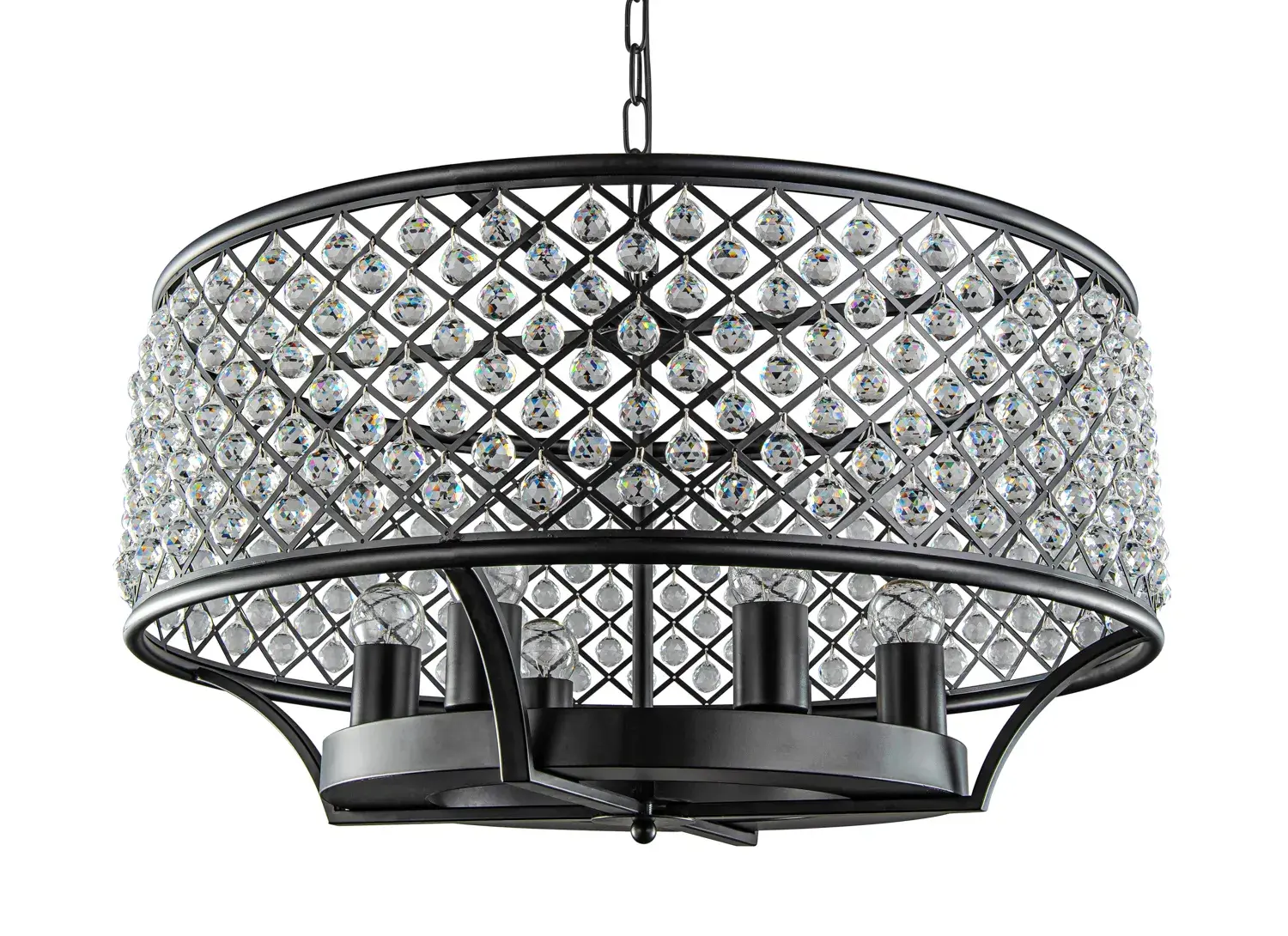 Люстра MAK Interior WTL2105-6BK-CL KLARIS — черный, ракурс 3