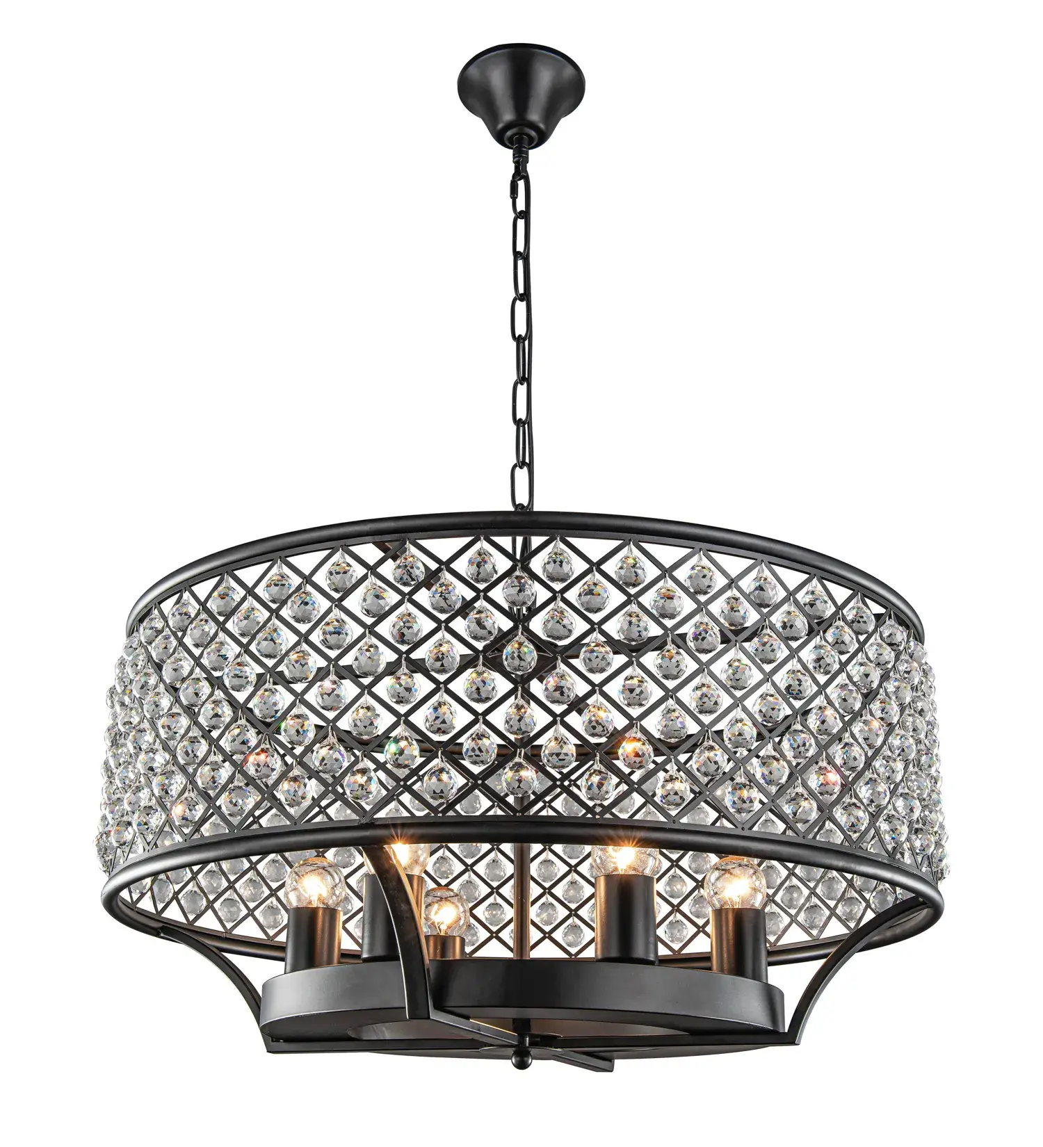 Люстра MAK Interior WTL2105-6BK-CL KLARIS — черный, ракурс 4