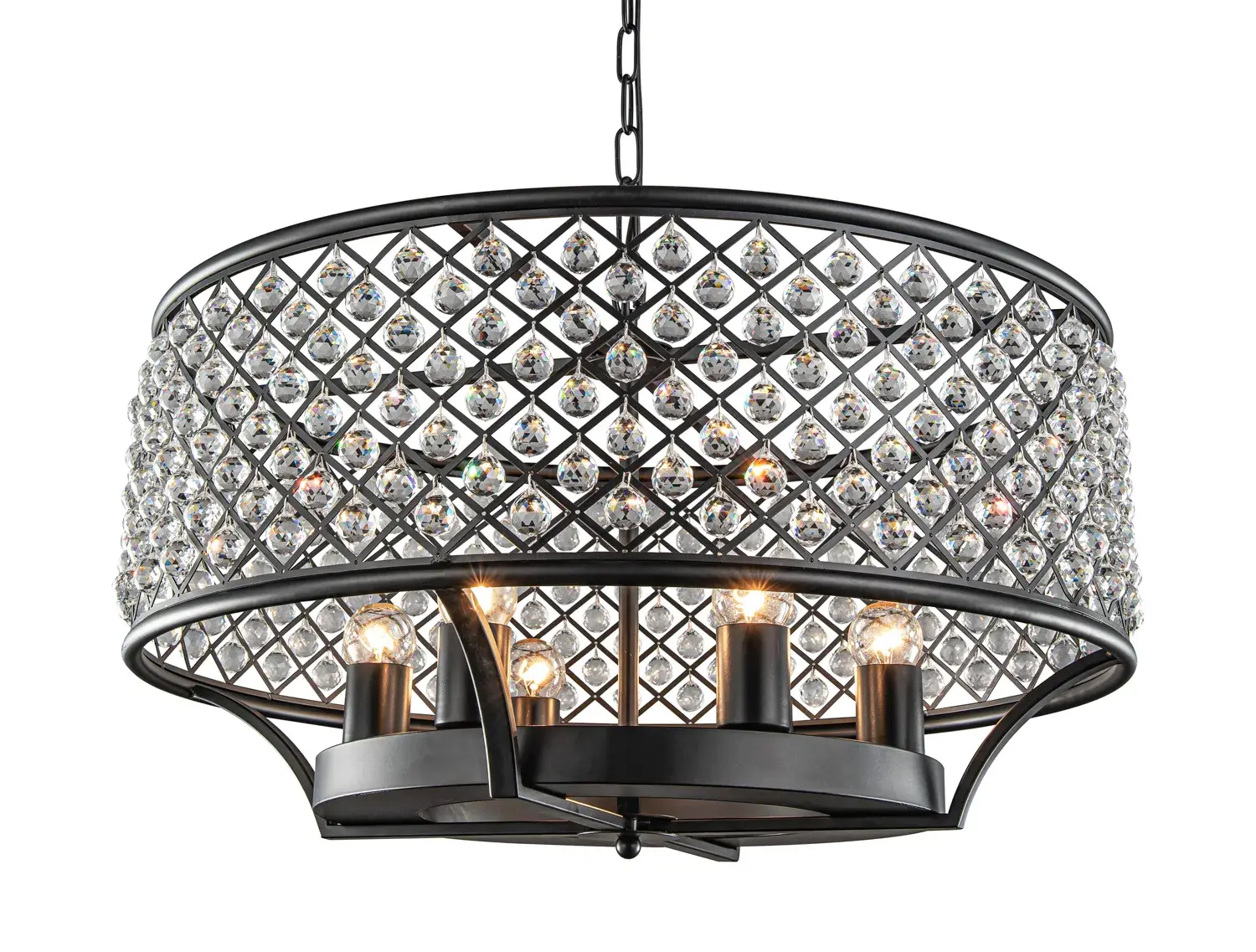Люстра MAK Interior WTL2105-6BK-CL KLARIS — черный