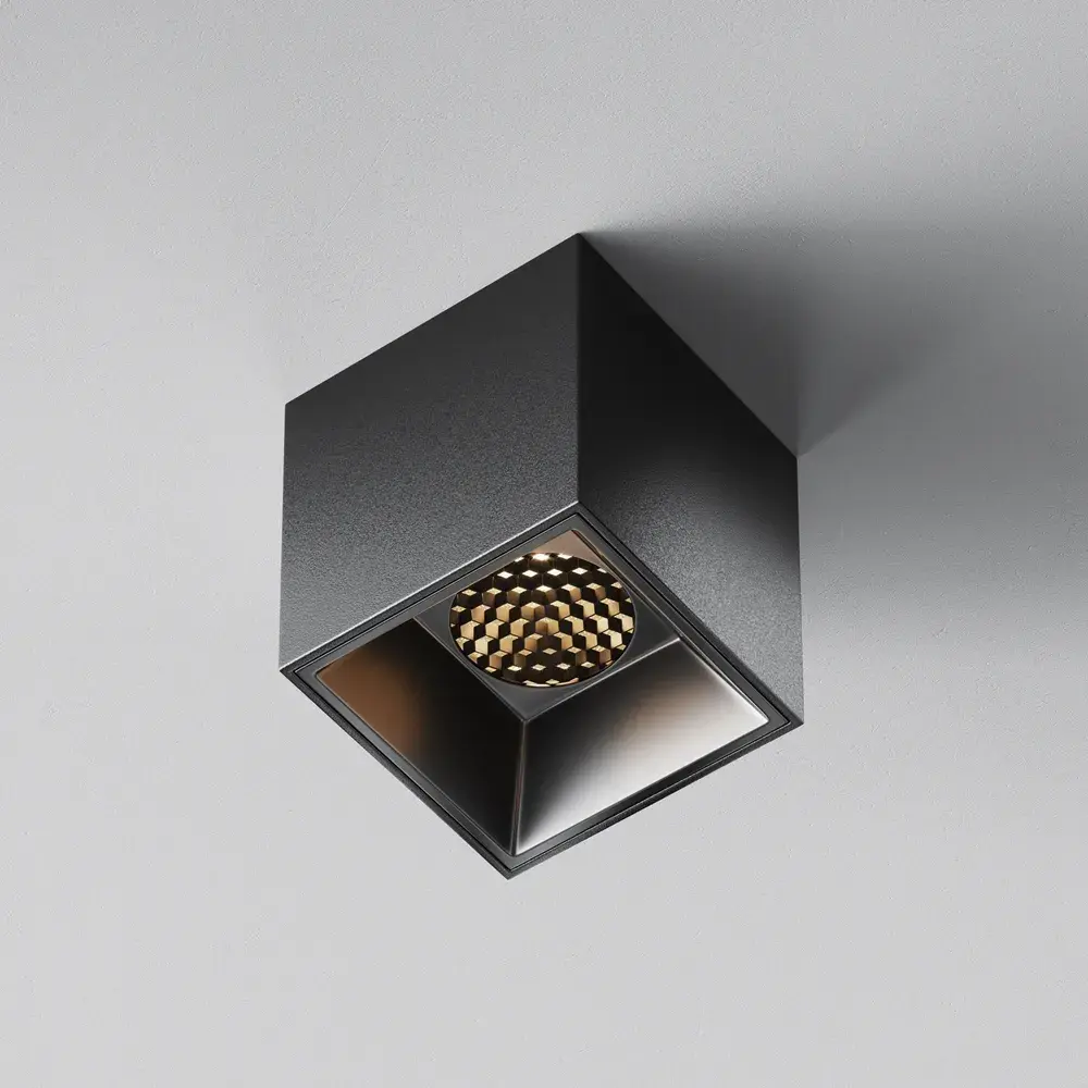Накладной точечный светильник Maytoni ALFA LED — черный, ракурс 4