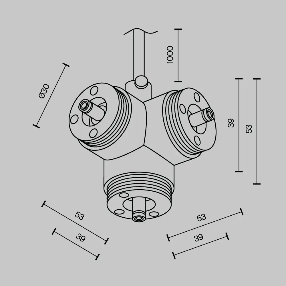 Ввод питания Maytoni ACCESSORIES FOR SYSTEM SHELF — модульные, черный