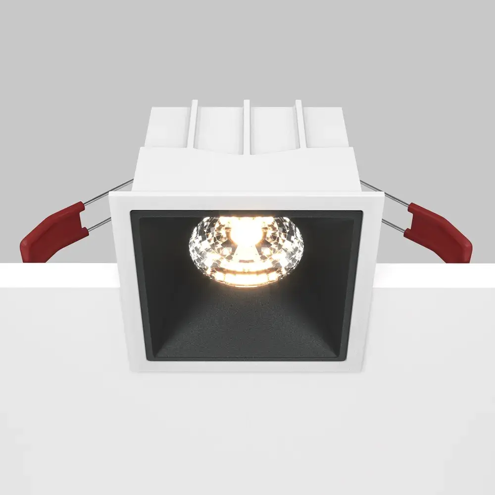 Встраиваемый точечный светильник Maytoni ALFA LED — черный, ракурс 2