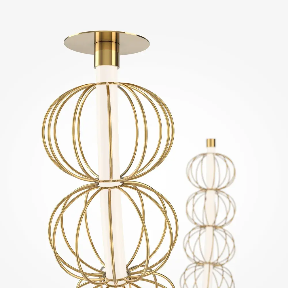 Подвесной светильник Maytoni GOLDEN CAGE — золотой, ракурс 3