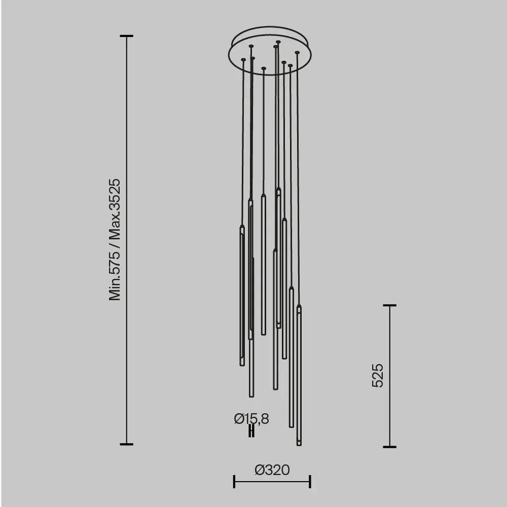 Подвесной светильник Maytoni LIGHT STICK — латунь