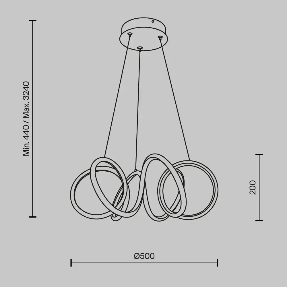 Подвесной светильник Maytoni CURVE — черный