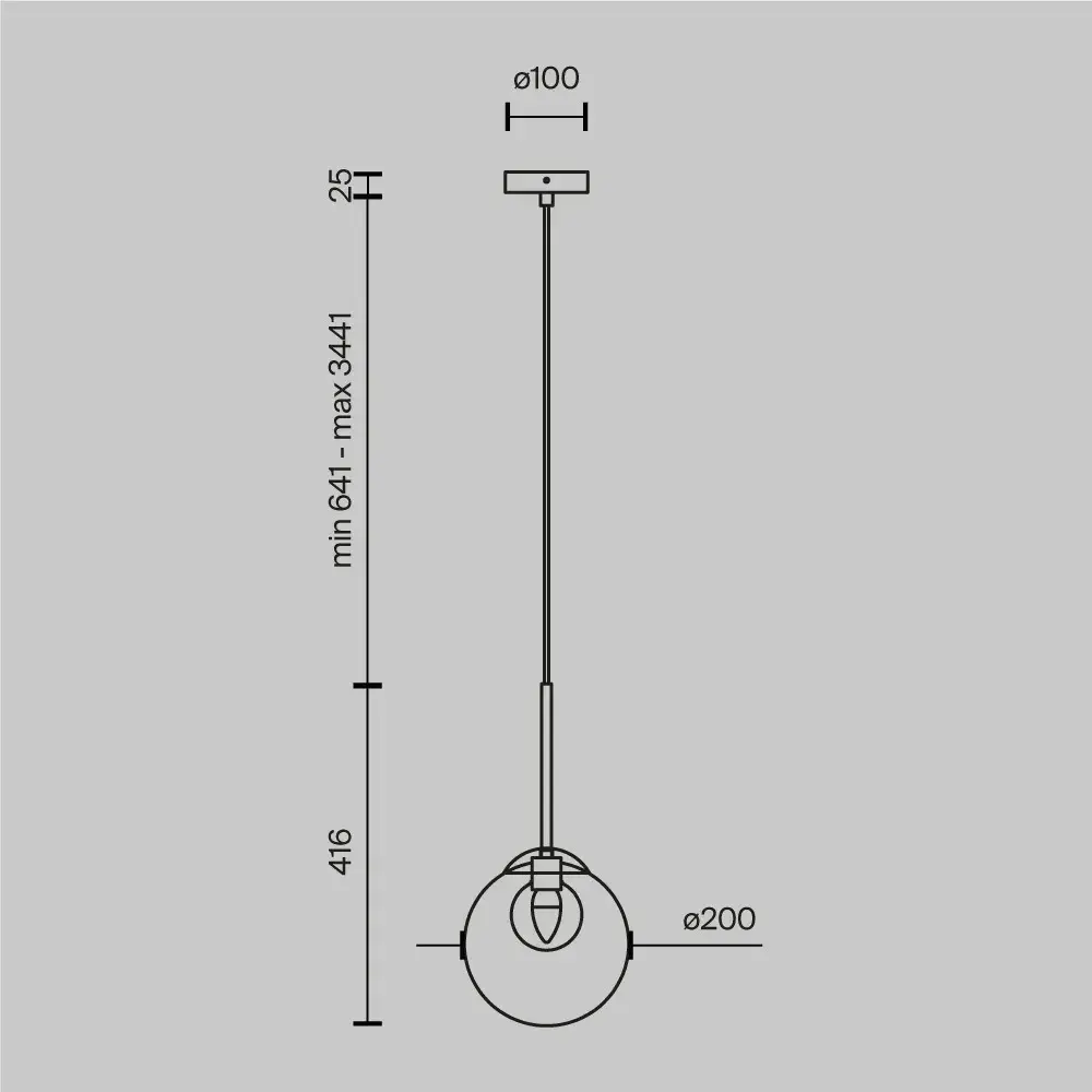 Подвесной светильник Maytoni BASIC FORM — прозрачный