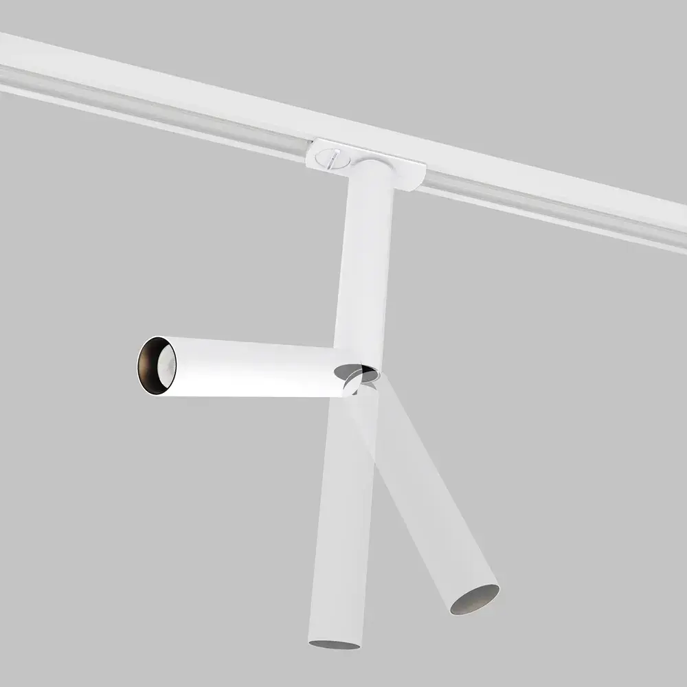 Трековый светильник Maytoni FOCUS DUAL — однофазные, белый, ракурс 2