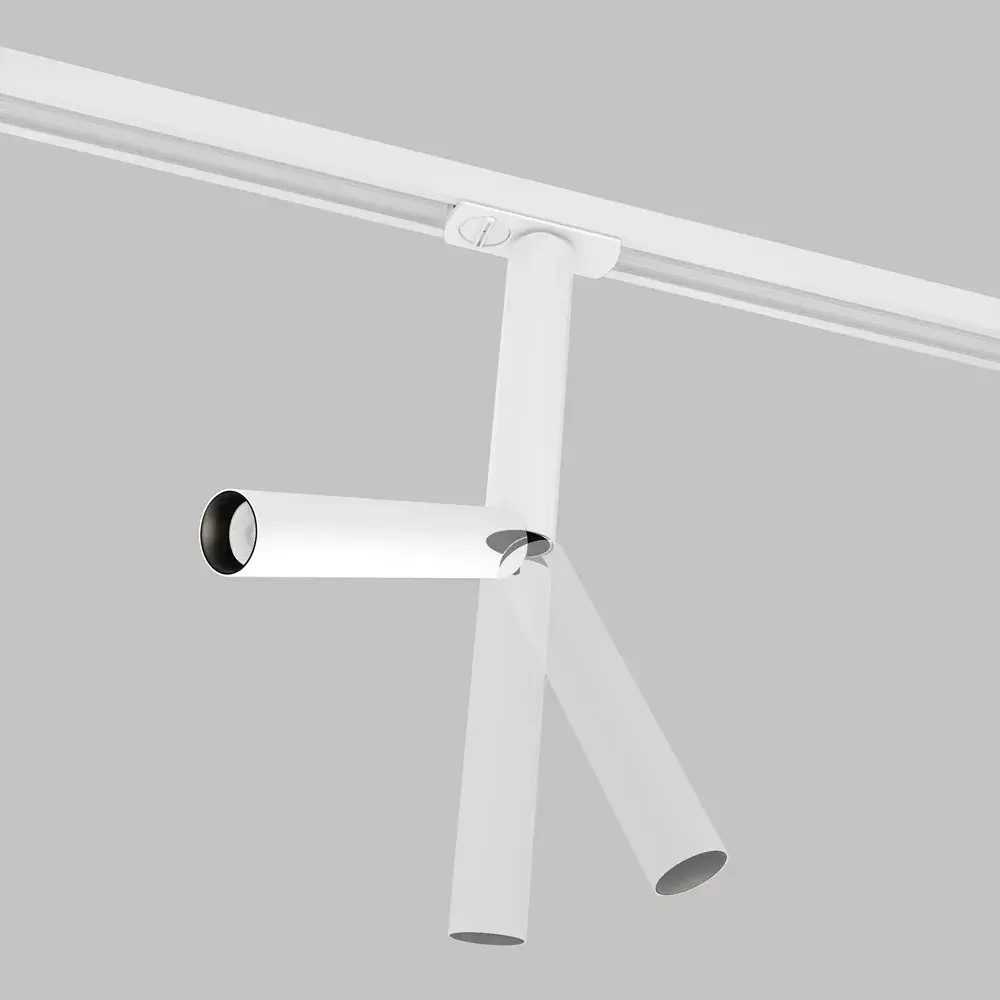 Трековый светильник Maytoni FOCUS DUAL — однофазные, белый, ракурс 2